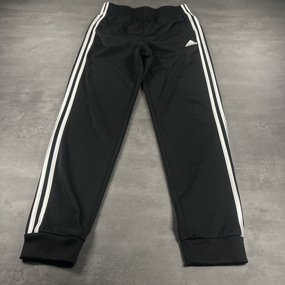Adidas Track Sweatpants Women Small 28x30 Black White Soccer Jogger 3 Stripe